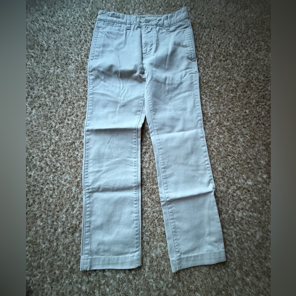 GAP kids khakis pants adj waist cream color size 10 regular